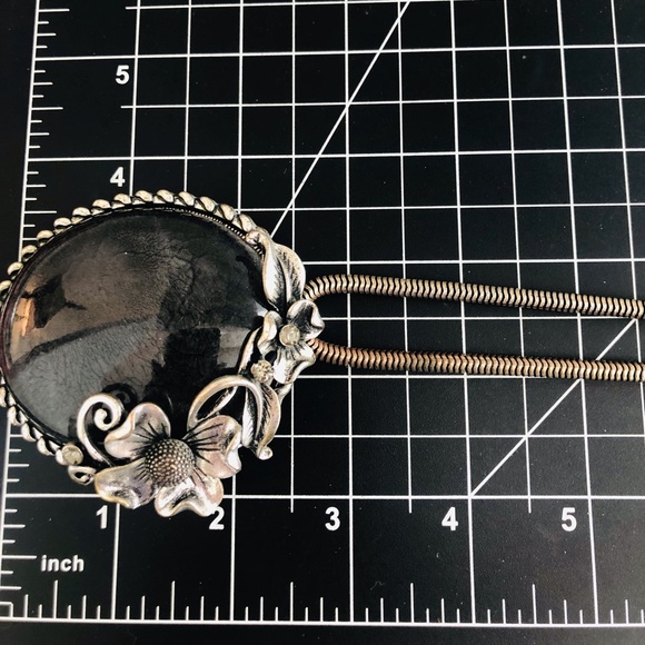 Vintage Ornate Nouveau Huge Pendant Necklace - Picture 9 of 12